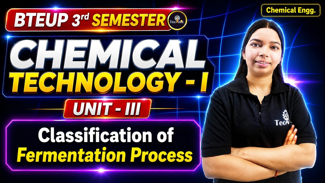 Chemical Technology - I | Classification of Fermentation Process | Unit-3 |BTEUP 3rd Sem #astechnic