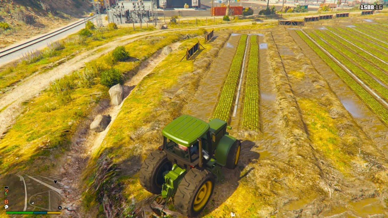 Stanely Fieldmaster Tractor testing in GTA V