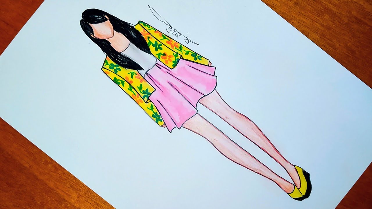 تعلم رسم ازياء كاجوال سهلة 14 | Dessin de mode