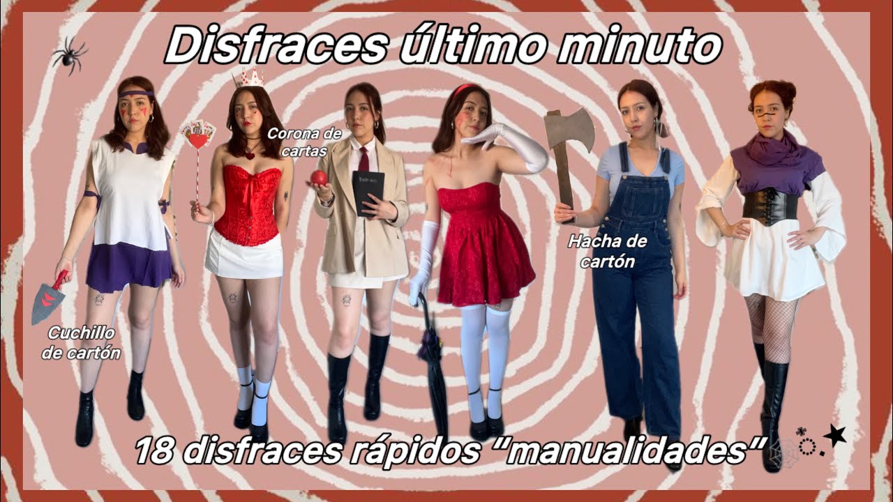 18 Disfraces únicos, fáciles, rápidos 🎃 ˚.🦇✧🔮
