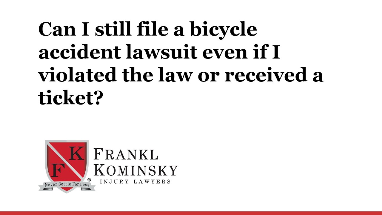 Florida Bicycle Accident Lawyer: Can I file a bicycle accident lawsuit even if I violated the law?