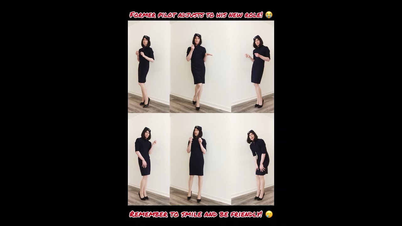 #crossdressing - for laughs - mtf flight attendant sketch