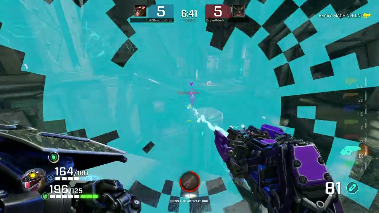 Quake Champions 1on1 VS OrganGrinder, he wallhack? always behind a wall waiting
