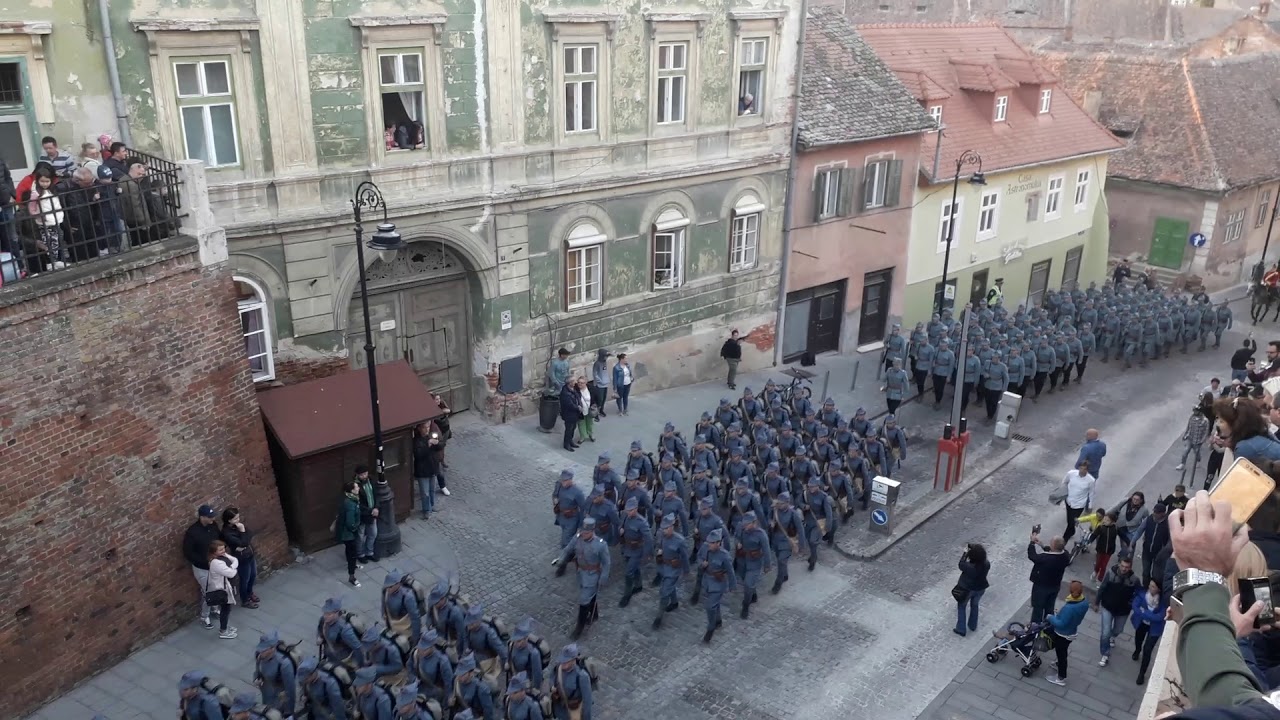 PARADĂ MILITARĂ LA CENTENARUL ROMÂNIEI MARI,SIBIU