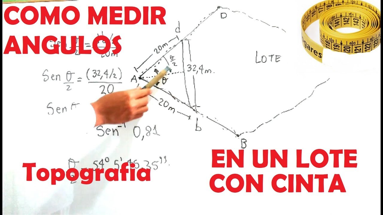 COMO MEDIR ÁNGULOS CON CINTA --Topografía