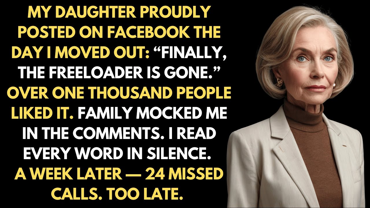 My Daughter Proudly Posted on Facebook the Day I Moved Out: ‘Finally, the freeloader is gone’ Then I