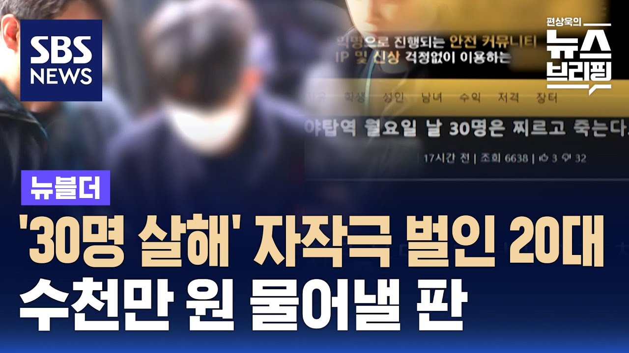'30명 살해' 자작극 벌인 20대…수천만 원 물어낼 판 / SBS / 뉴블더