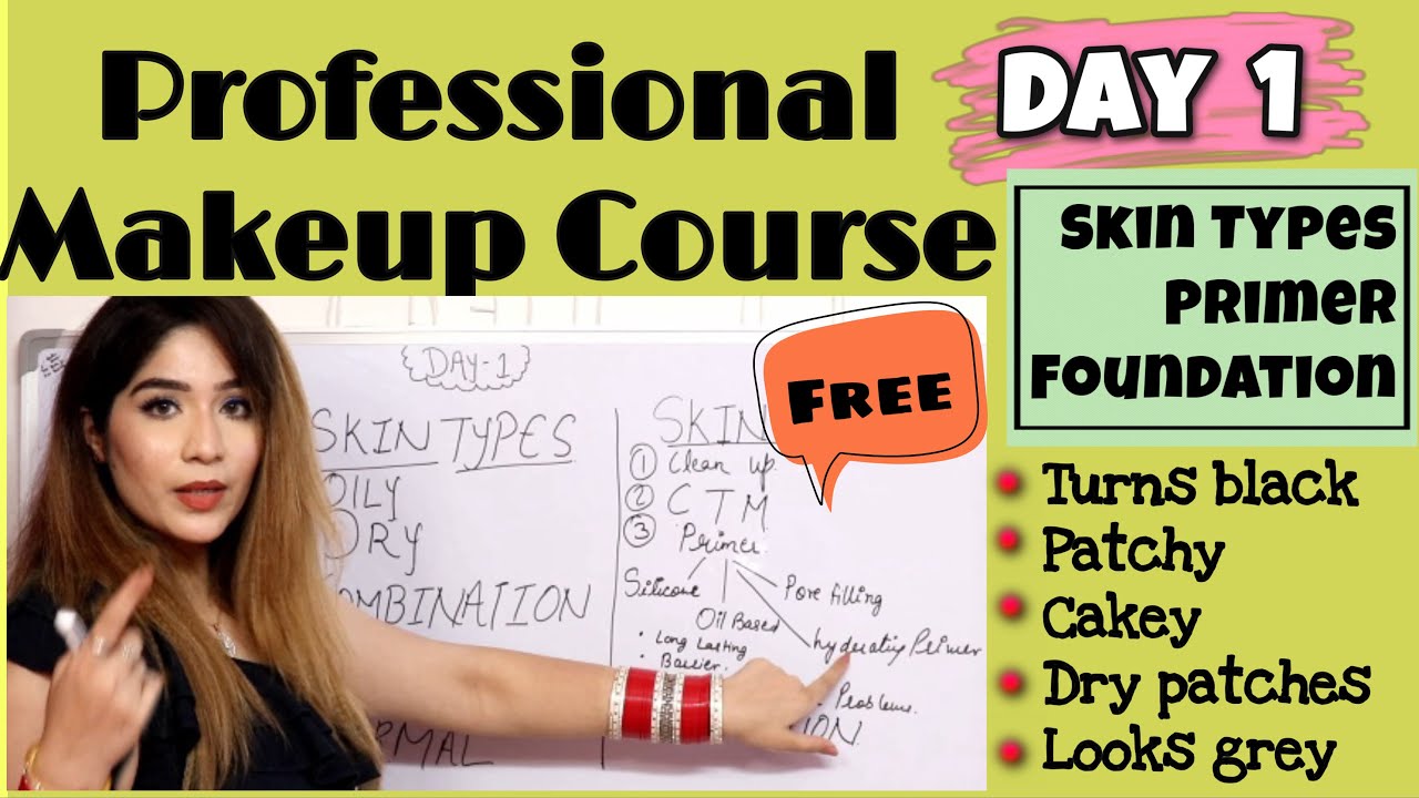 FREE PROFESSIONAL MAKEUP CLASS DAY 1| Complete Makeup Course| Online Makeup Course|मेकअप कोर्स|