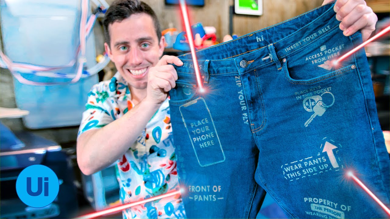 Using LASERS to create my own customized pants (Glowforge Pro)