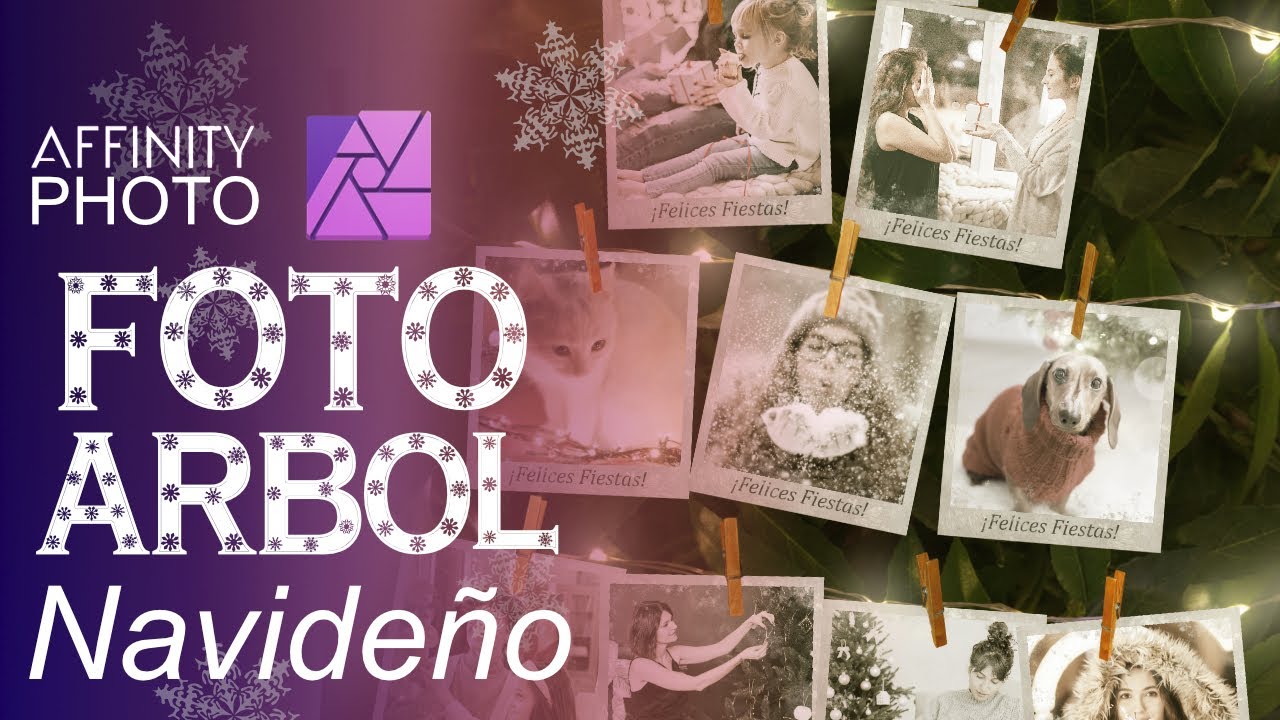 Foto Árbol de Navidad🎄 | TUTORIAL + 🎅🏻 PLANTILLA REGALO.🎁 Affinity Photo