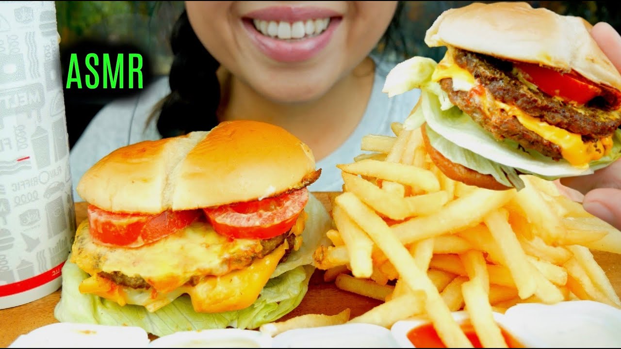 BEST CHEESEBURGER & FRIES Ranch♥ 🐰 surprise 먹방 No Talking suellASMR