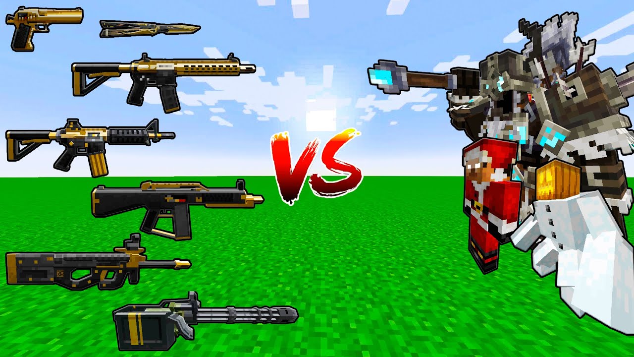 Which Golden TaCZ Weapon Can Defeat the Most Minecraft Bosses In A Row?