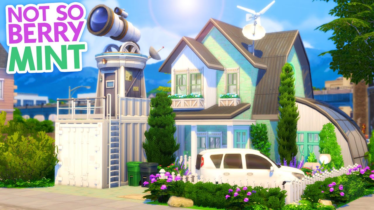 Не такой уж и ягодный крошечный домик: мятный // Sims 4 Скоростное строительство