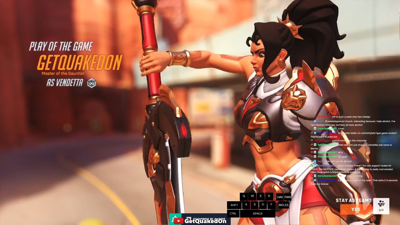 GETQUAKEDON INSANE VENDETTA &mdash; POTG! [OVERWATCH 2 СЕЗОН 19 ТОП-500]