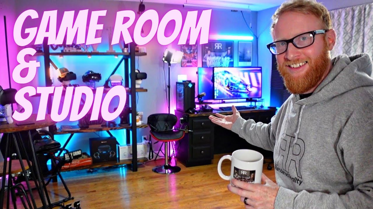 VR Game Room & YouTube Studio Setup + Room Tour 2022