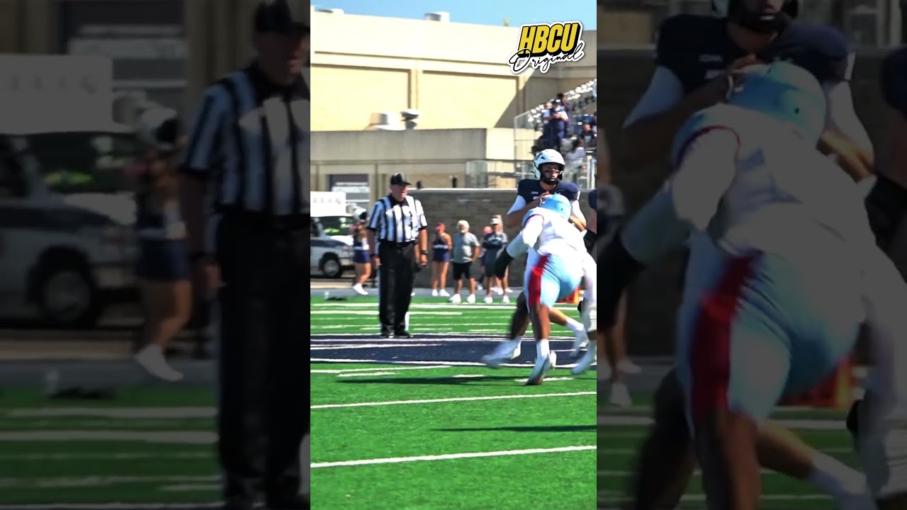 Delaware State KNOWS How To Tackle 💥 Big Open-Field Stop vs Monmouth University | MEAC Football