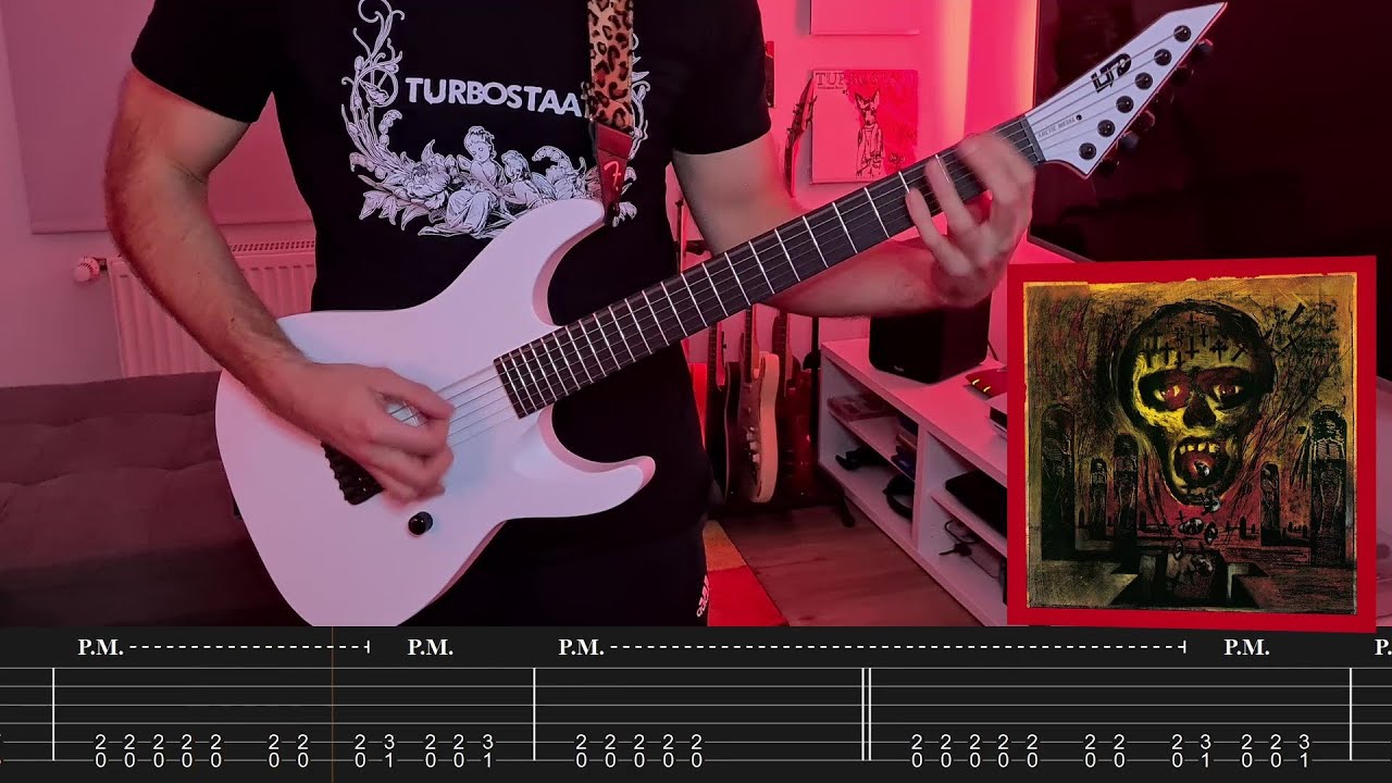 Slayer -  Skeletons of Society (Guitar Cover + Screentabs)