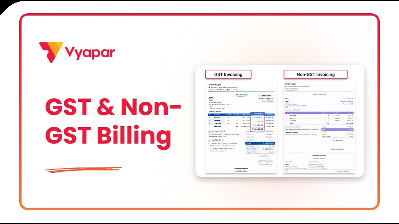 How to Create GST & Non-GST Invoices in Vyapar App | Complete Guide