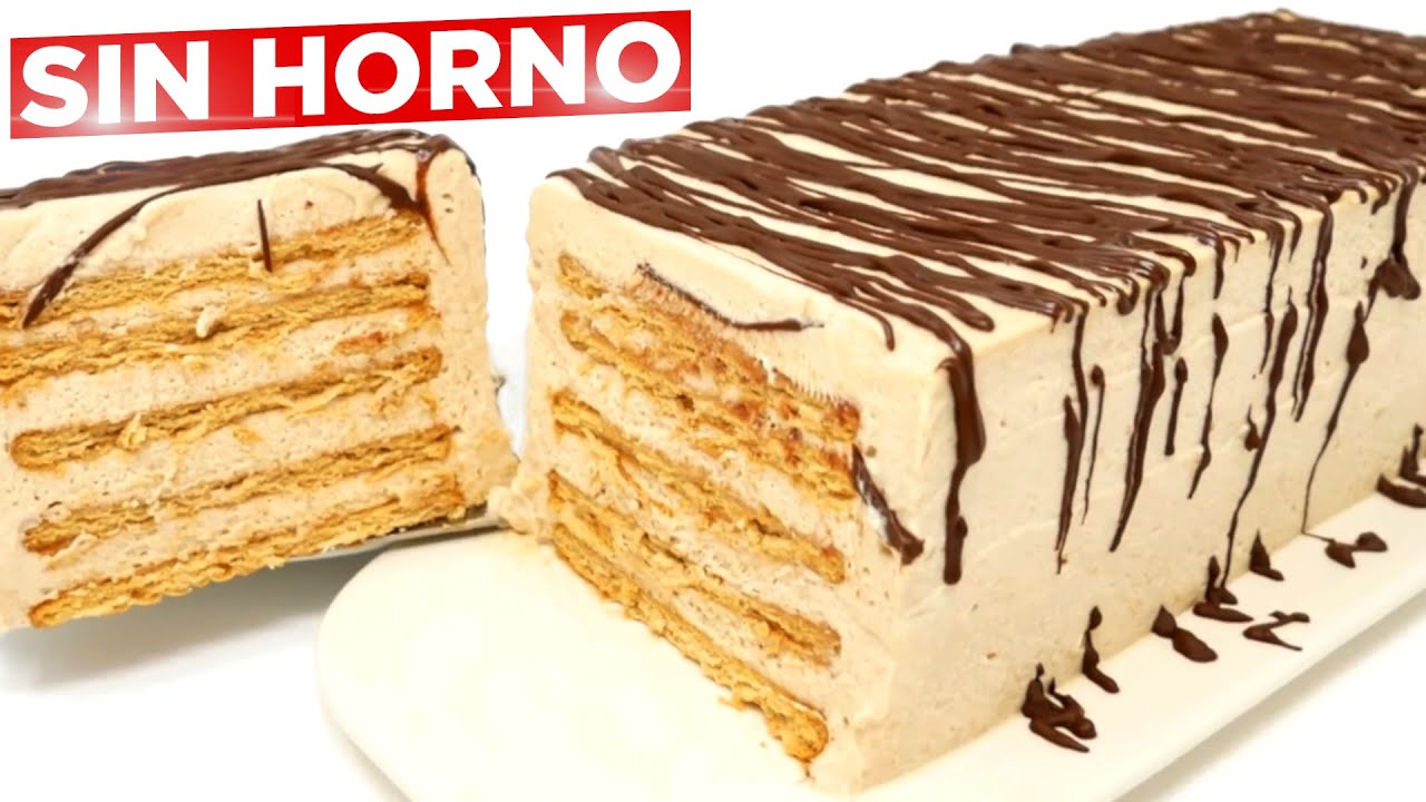 POSTRE FR&Iacute;O de CAF&Eacute; | solo 5 INGREDIENTES y SIN HORNO ☕️🍰😋 Receta cremosa