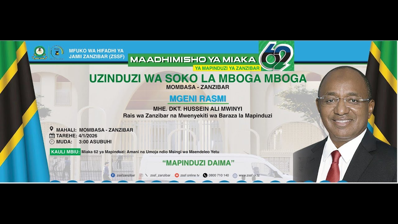 LIVE: UZINDUZI  WA SOKO LA MBOGA MBOGA  MOMBASA  ZANZIBAR