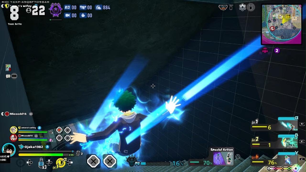 Team battle 4 kills 6000 damage Izuku Midoriya OFA
