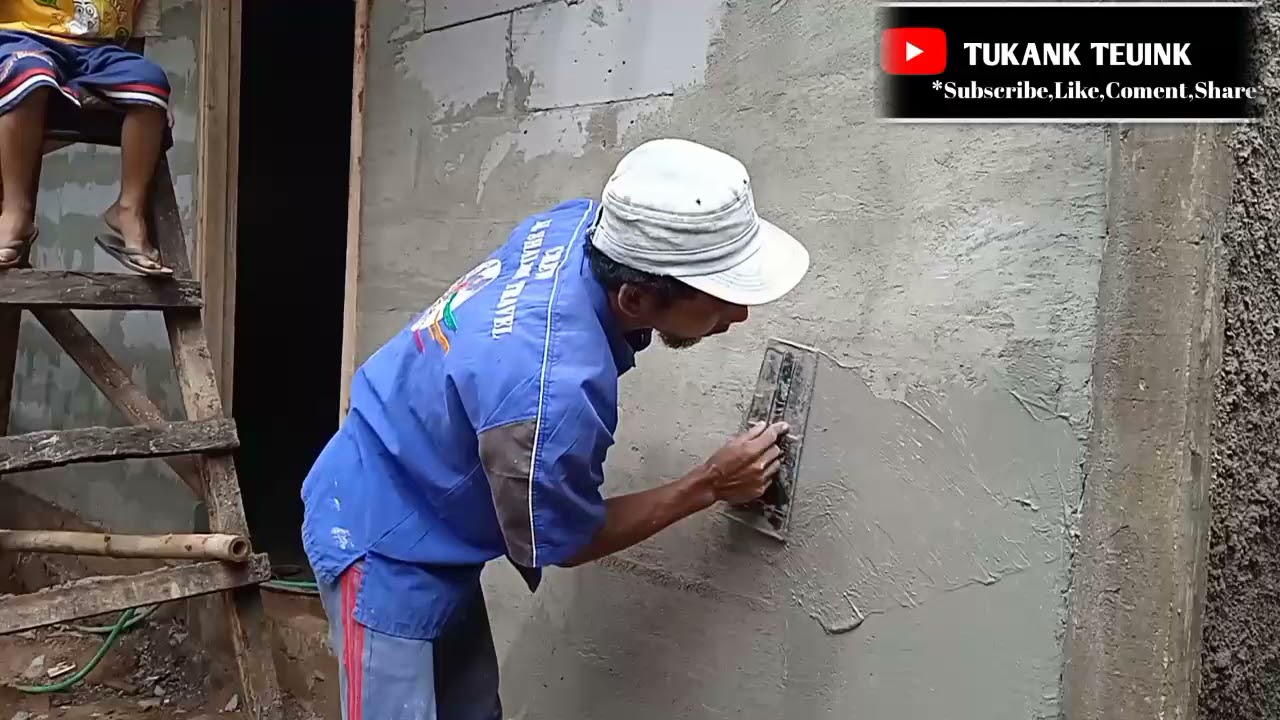 CARA NGACI DINDING TEMBOK HEBEL/BATA RINGAN TANPA PLESTER