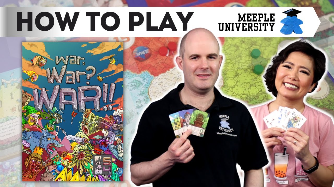 War, War? WAR!! How to play board game. Light card territory control game.