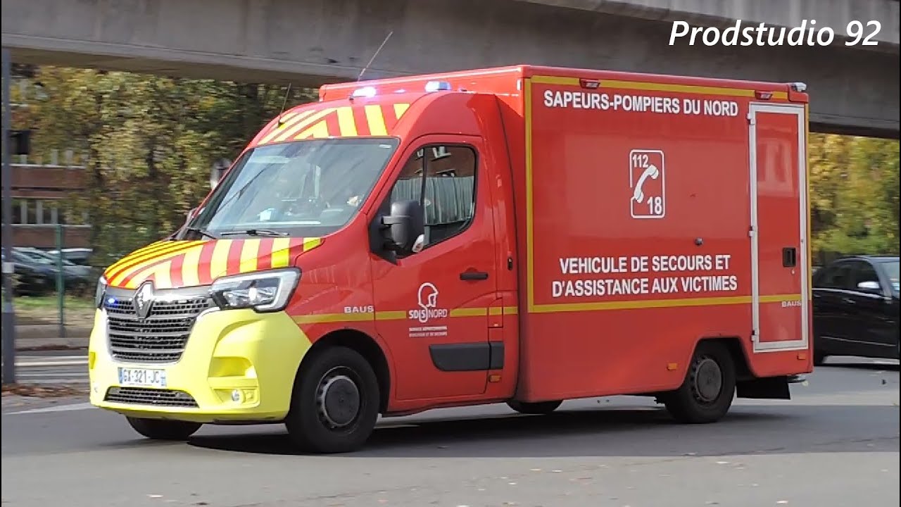(Compilation) SDIS 59 VSAV, VLI, VRID et FPT en urgence à Dunkerque et à Lille
