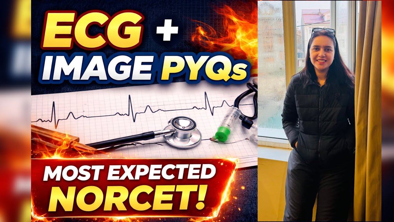 ECG Rhythms + Image-Based PYQs Simplified 🔥| NORCET 2026| Must Watch!