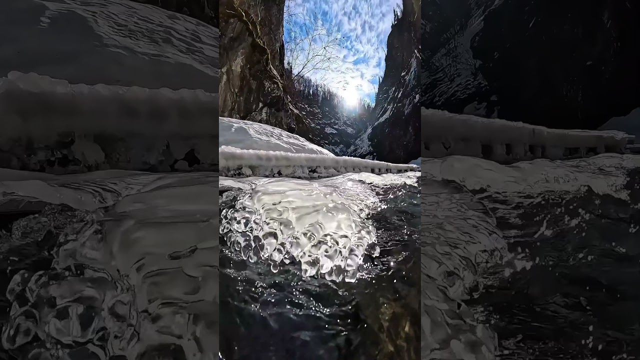 Frozen River Serenity ❄️ | Piano Music & Flowing Water for Deep Relaxation 
