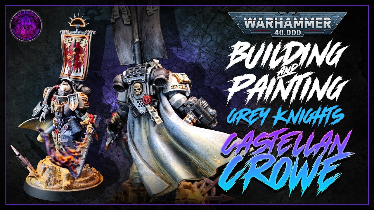 Painting a WARHAMMER 40K Grey Knights CASTELLAN CROWE [TIMELAPSE] #miniaturepainting #warhammer40k
