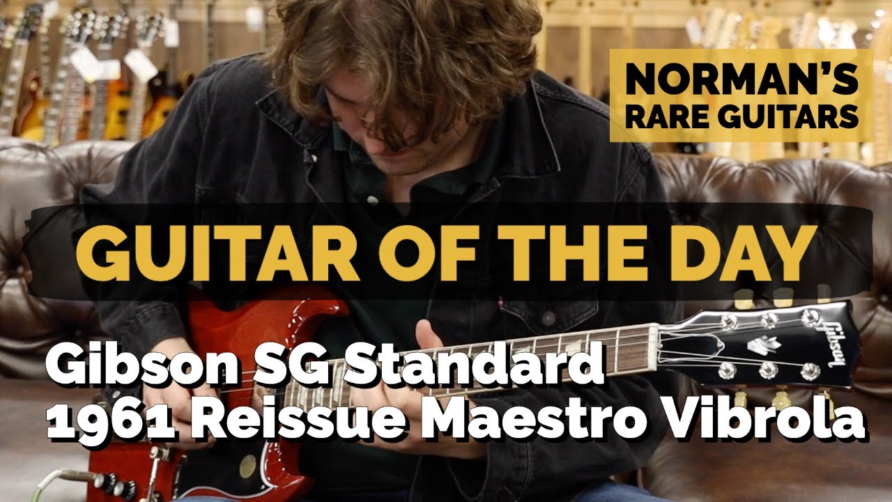 Гитара дня: Gibson SG Standard 1961 Reissue Maestro Vibrola Cherry | Редкие гитары Norman's