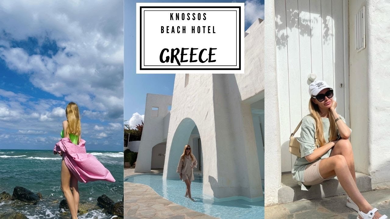 ОБЗОР территории, пляжа и ресторанов отеля KNOSSOS BEACH BUNGALOWS RESORT SPA Крит, Греция