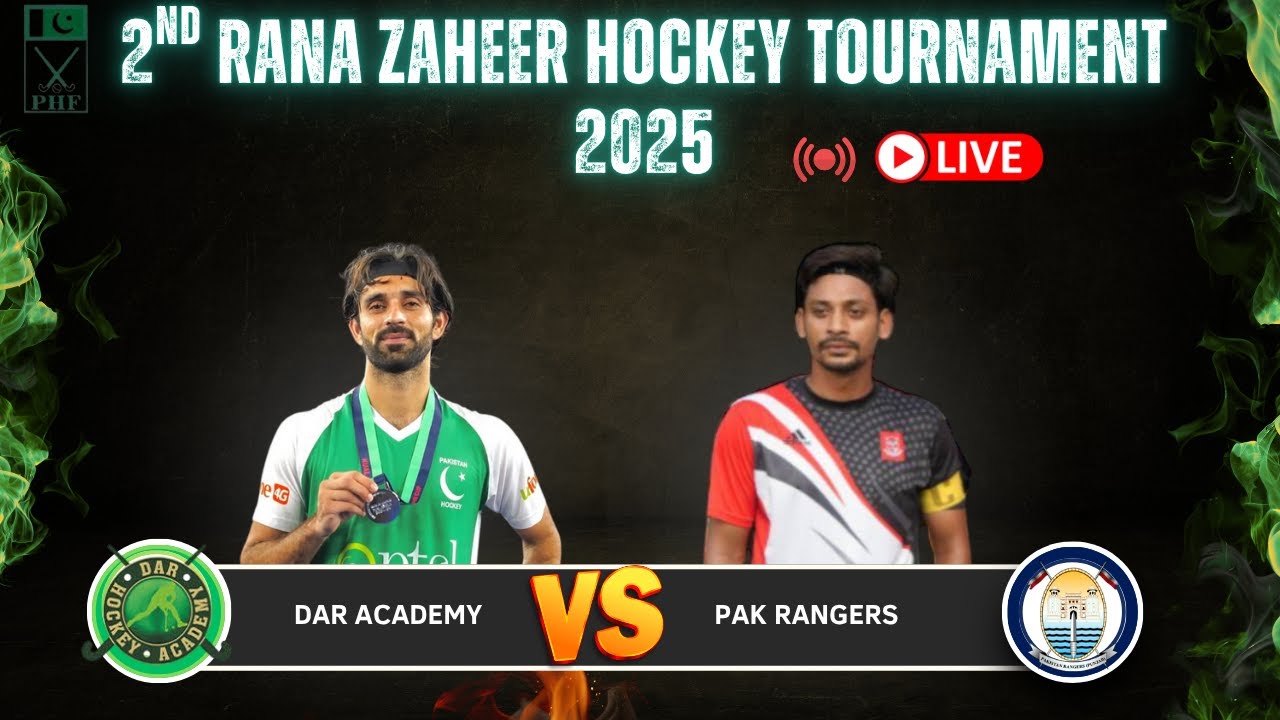 LIVE: DAR Academy 🆚 Pakistan Rangers Hockey Match| 2nd Rana Zaheer Memorial Hockey Tournament