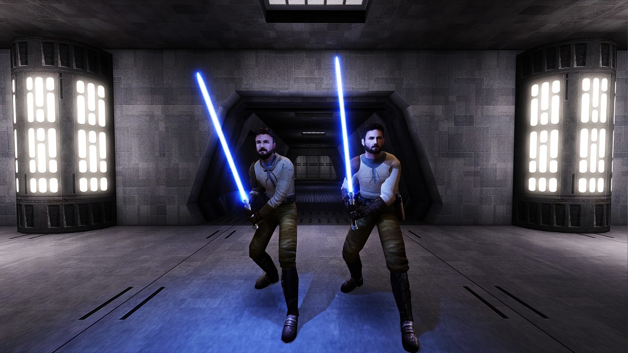 Movie Duels vs Galactic Legacy vs Jedi Outcast - Kyle meets Luke - Skins Comparison
