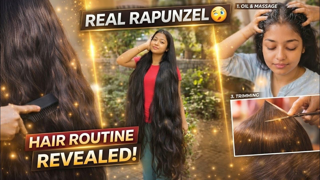 &ldquo;Extreme Thick Silky Long Hair 😍 | Hair Trimming, Oiling, Massage & Smooth Combing Results