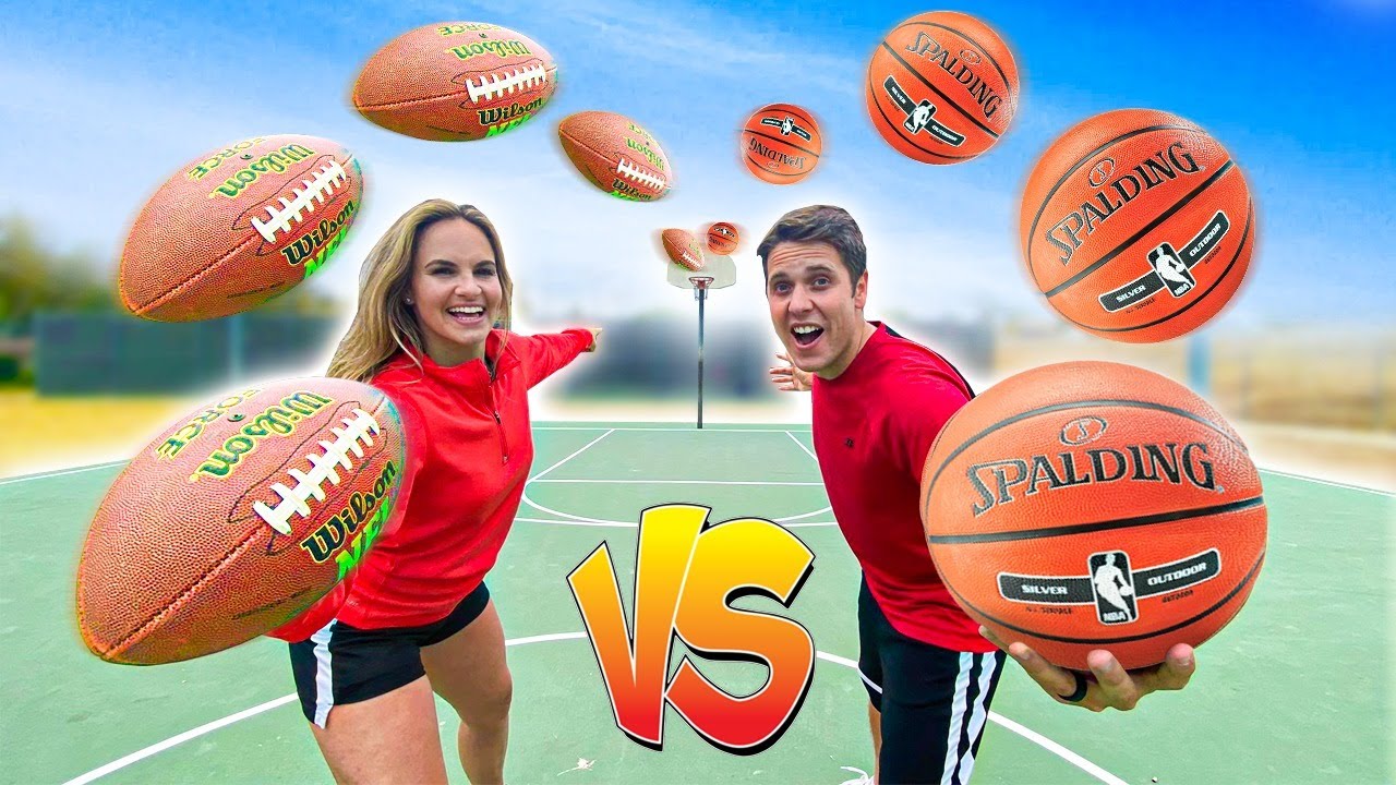 FOOTBALL vs BASKETBALL TRICKSHOT H.O.R.S.E. ft. Jenna Bandy