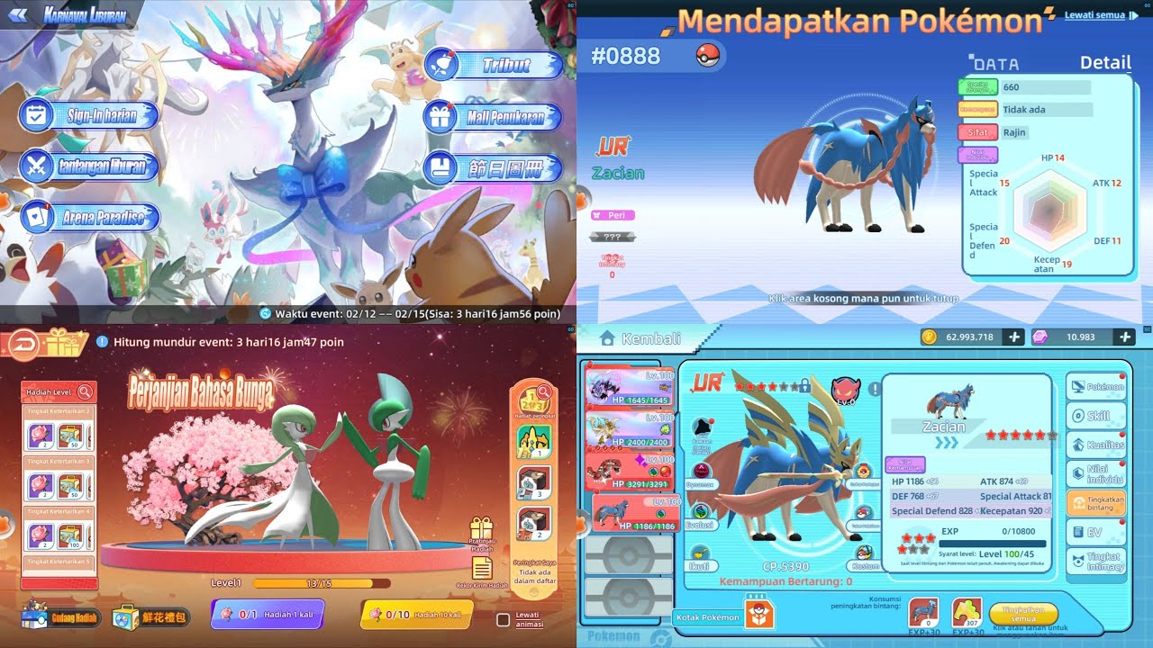Event Baru & 1 Taun Penantian Mega Zacian 😍🥳Akun Utama 🔥ELF Explorer / Sprint Elf [ KuRo OP ]