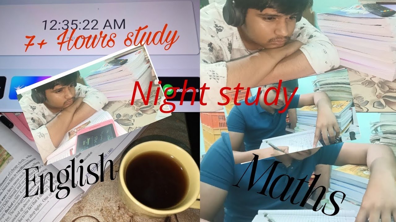 7+ Hours study || Night study vlog || 🔥🔥 class 12th nios|| 