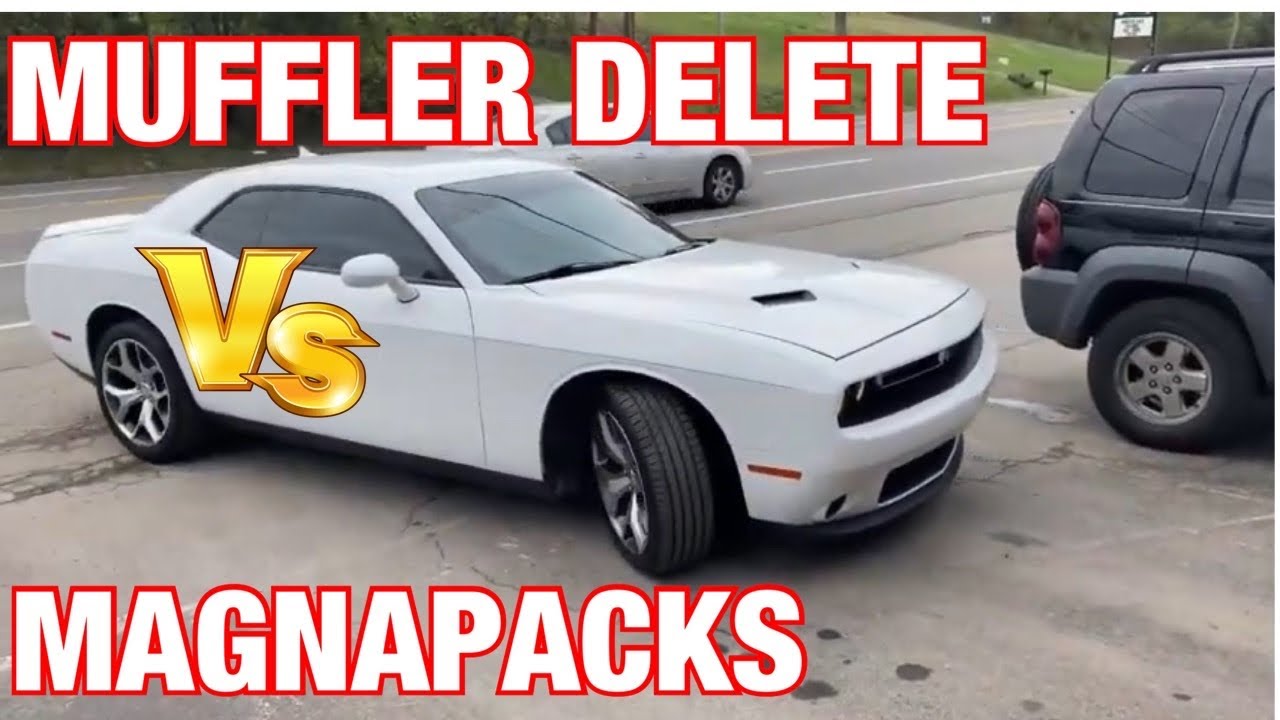 Dodge Challenger V6: MUFFLER DELETE Vs MAGNAPACKS!