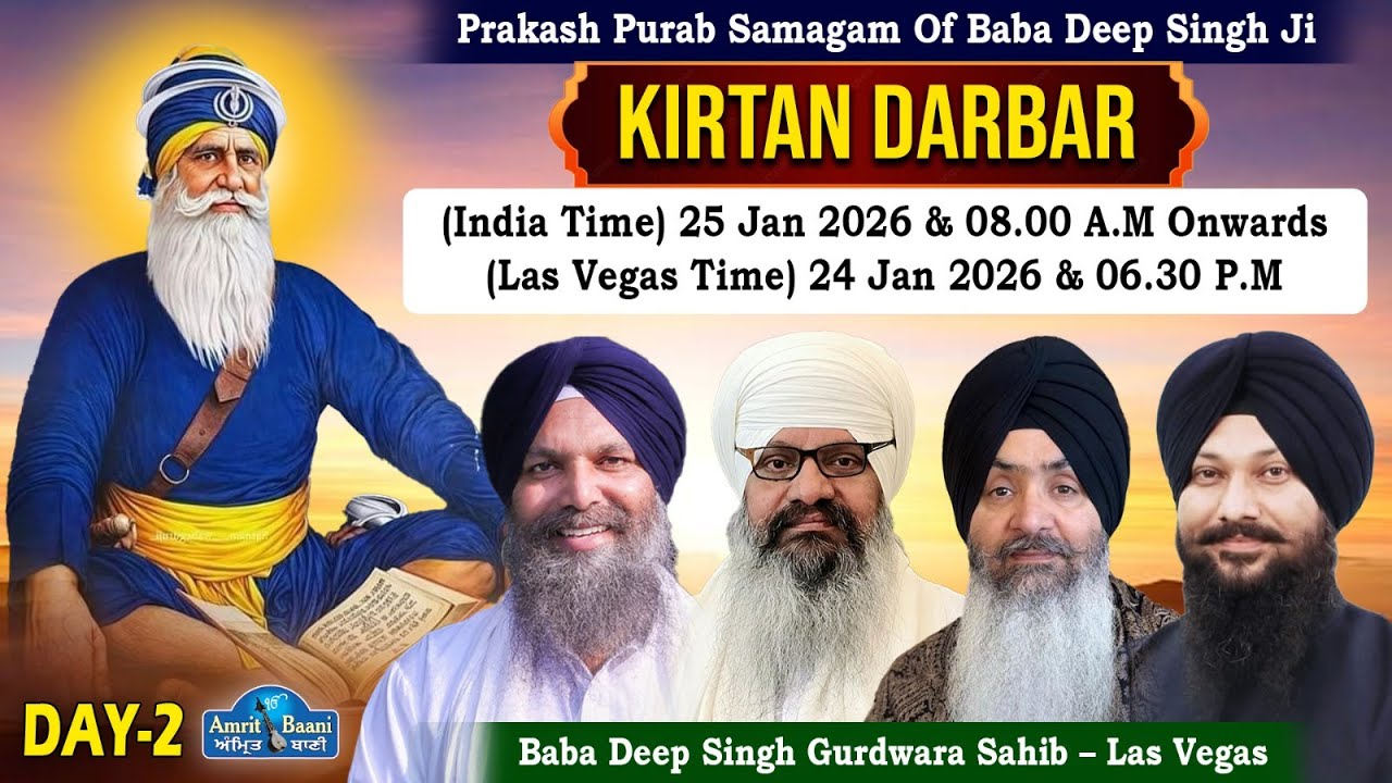 🔴G Las Vegas Baba Deep Singh JI Parkash Purab 25 Jan 2026