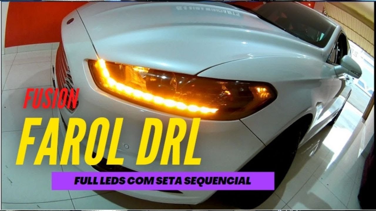 Farol de Led com barra Drl do Fusion