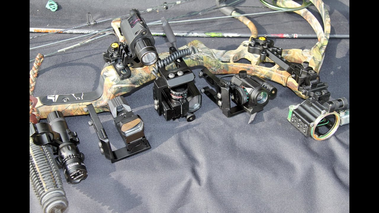 Установка лазерно-коллиматорного прицельного комплекса на блочный и традиционный лук