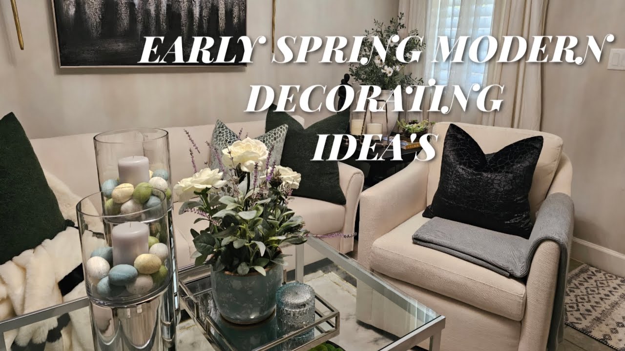 Modern Living Room | Decorate With Me Early Spring