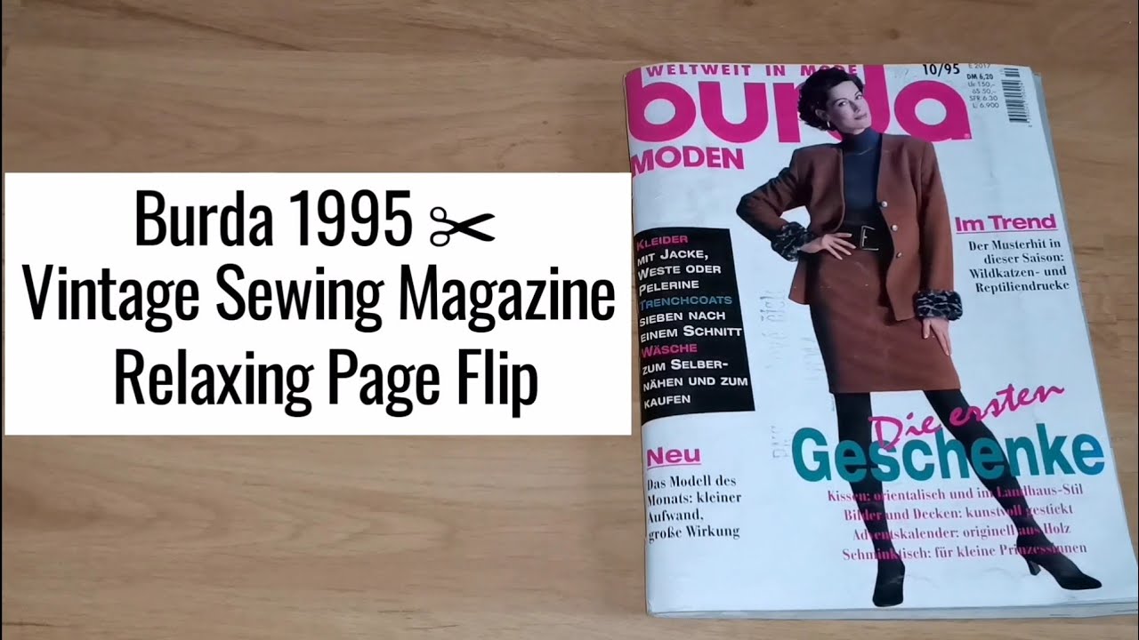 Burda 1995 ✂️ Vintage Sewing Magazine | Relaxing Page Flip