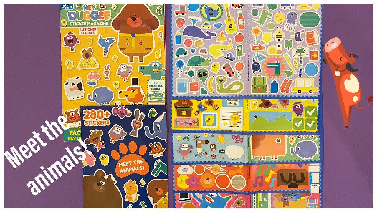 HEY DUGGEE 280+STICKERS (MEET THE ANIMALS)🐡🐬🐏🐖🐋
