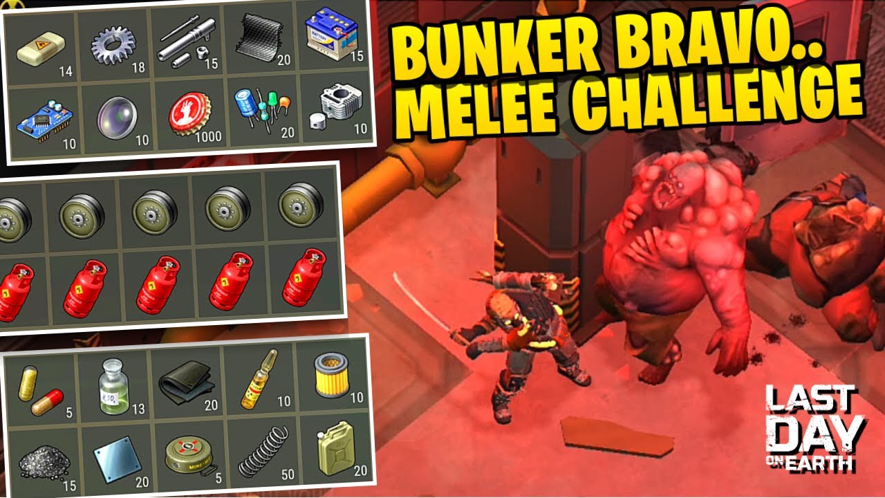 HOW TO CLEAR BUNKER BRAVO WITH MELEE WEAPONS - Last Day on Earth: Survival