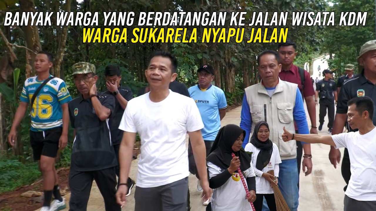 BANYAK WARGA YANG BERDATANGAN KE JALAN WISATA KDM | WARGA SUKARELA NYAPU JALAN
