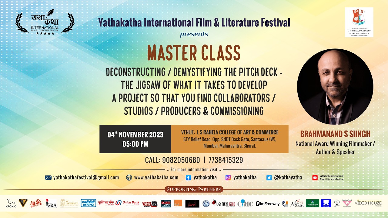 YathaKatha Festival | Season 2 | Panel | How To Design A Pitch Deck |  By Brahmanad S Siingh