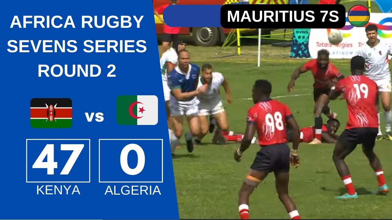 Kenya vs Algeria Rugby Africa Sevens Series 2024 in Mauritius 7s Round 2